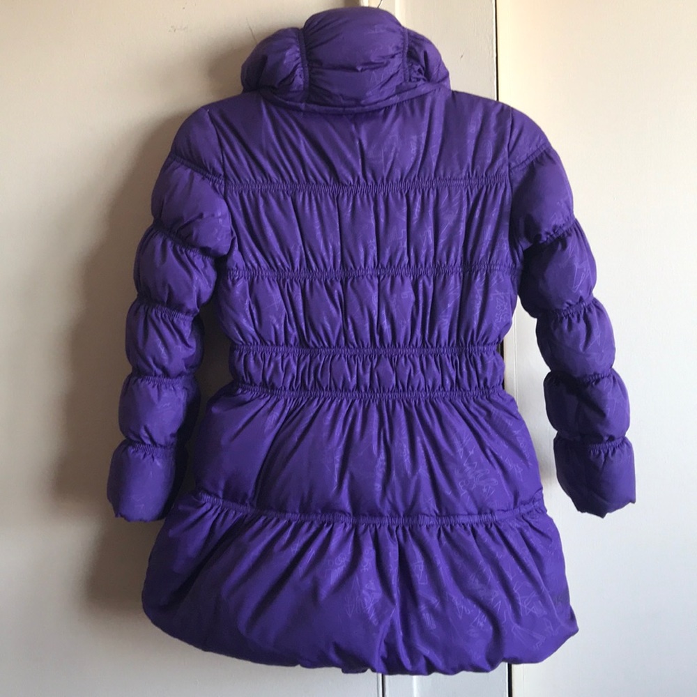 A pattern purple puffed jacket - Picture 5 of 6